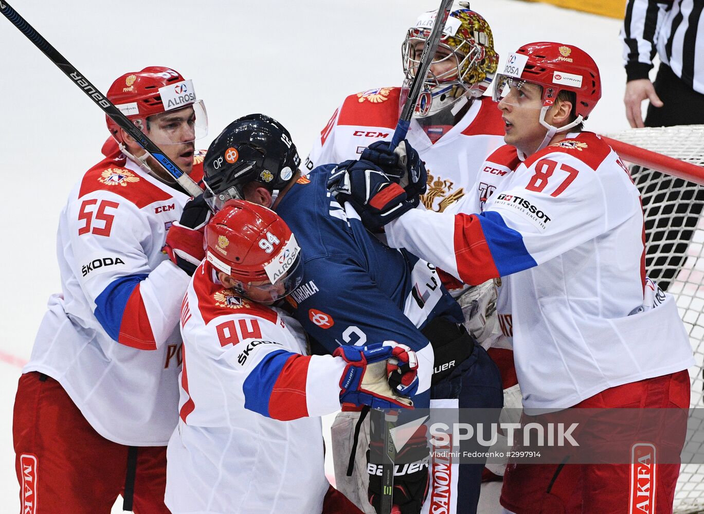Ice hockey. Channel One Cup. Russia vs. Finland