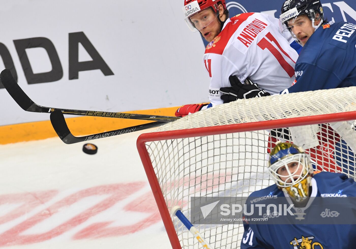 Ice hockey. Channel One Cup. Russia vs. Finland