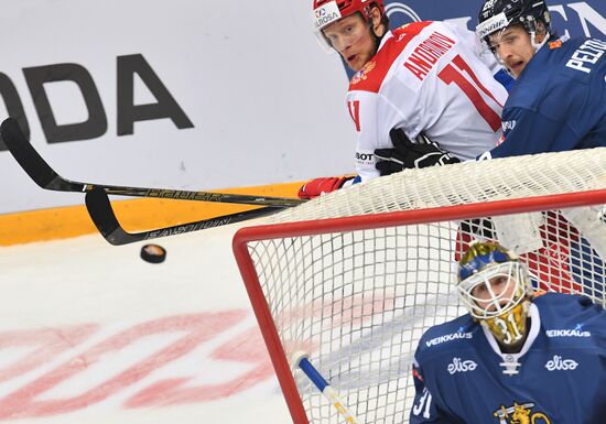 Ice hockey. Channel One Cup. Russia vs. Finland