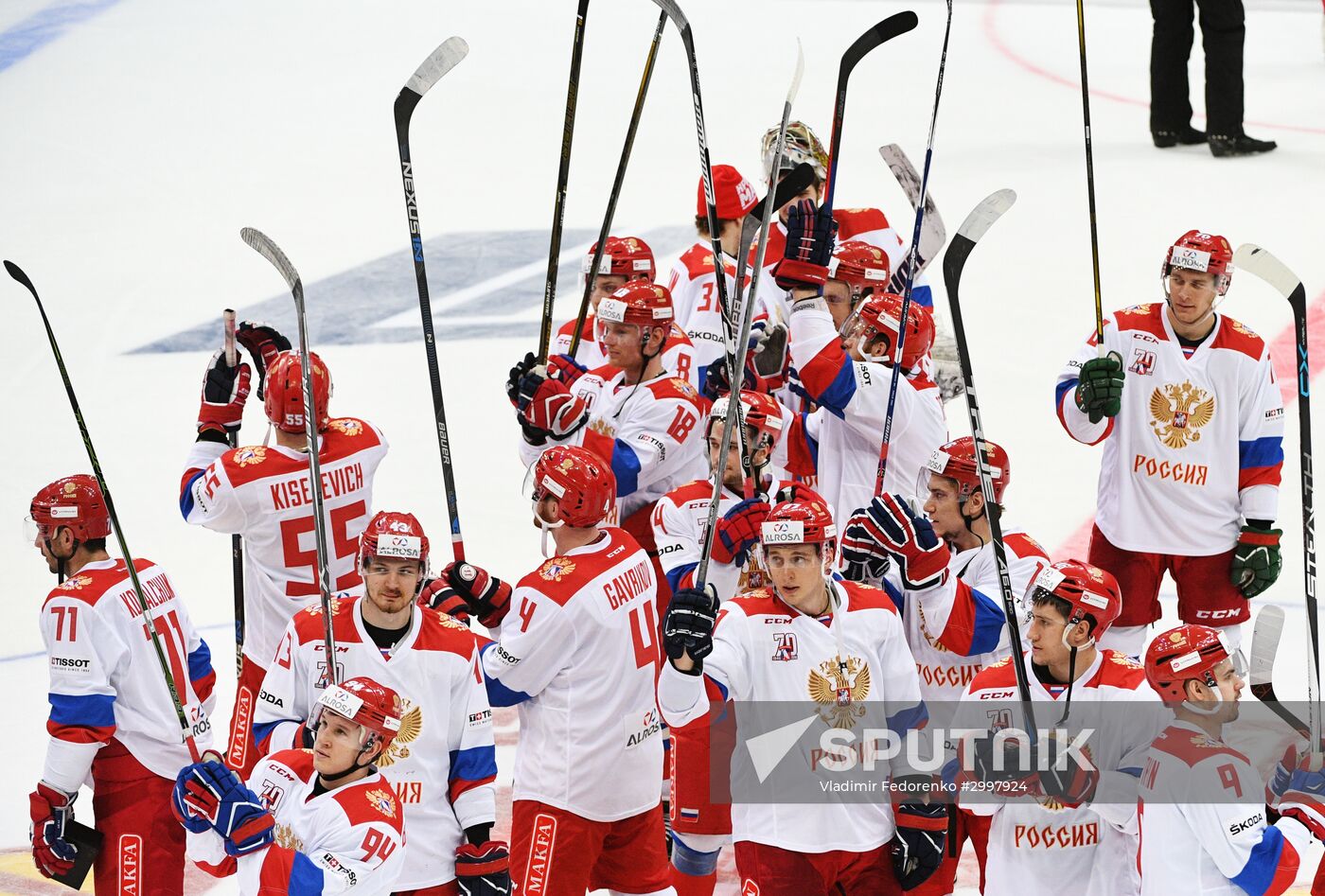 Ice hockey. Channel One Cup. Russia vs. Finland
