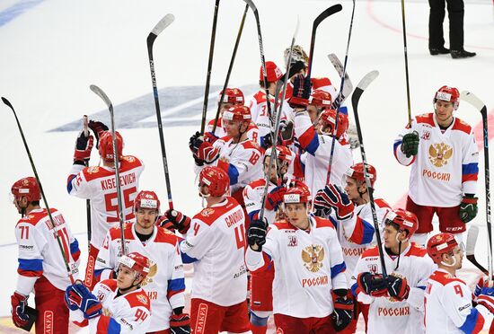 Ice hockey. Channel One Cup. Russia vs. Finland