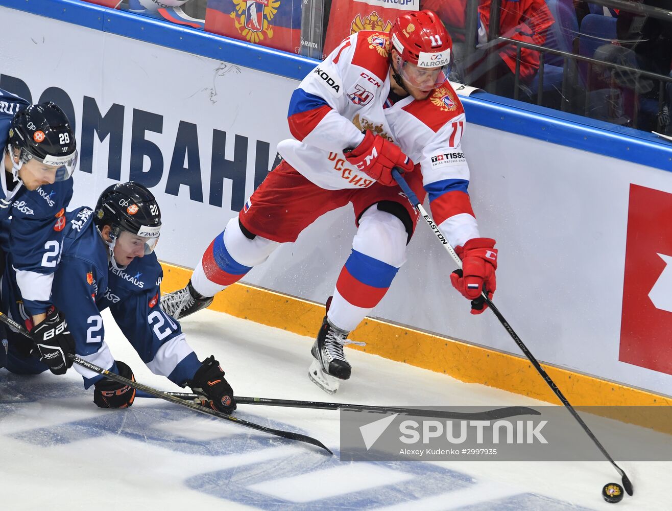 Ice hockey. Channel One Cup. Russia vs. Finland