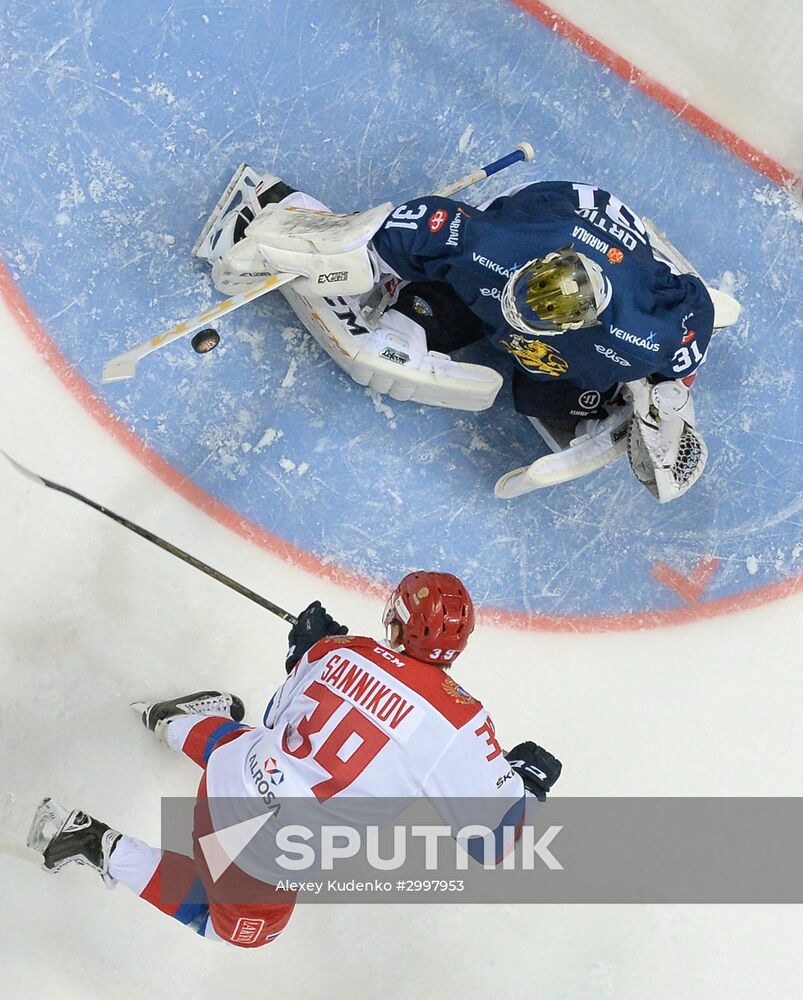 Ice hockey. Channel One Cup. Russia vs. Finland