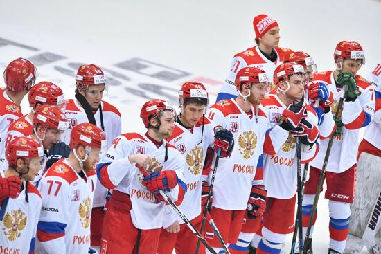Ice hockey. Channel One Cup. Russia vs. Finland