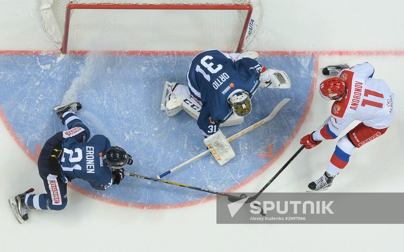Ice hockey. Channel One Cup. Russia vs. Finland