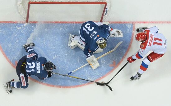 Ice hockey. Channel One Cup. Russia vs. Finland