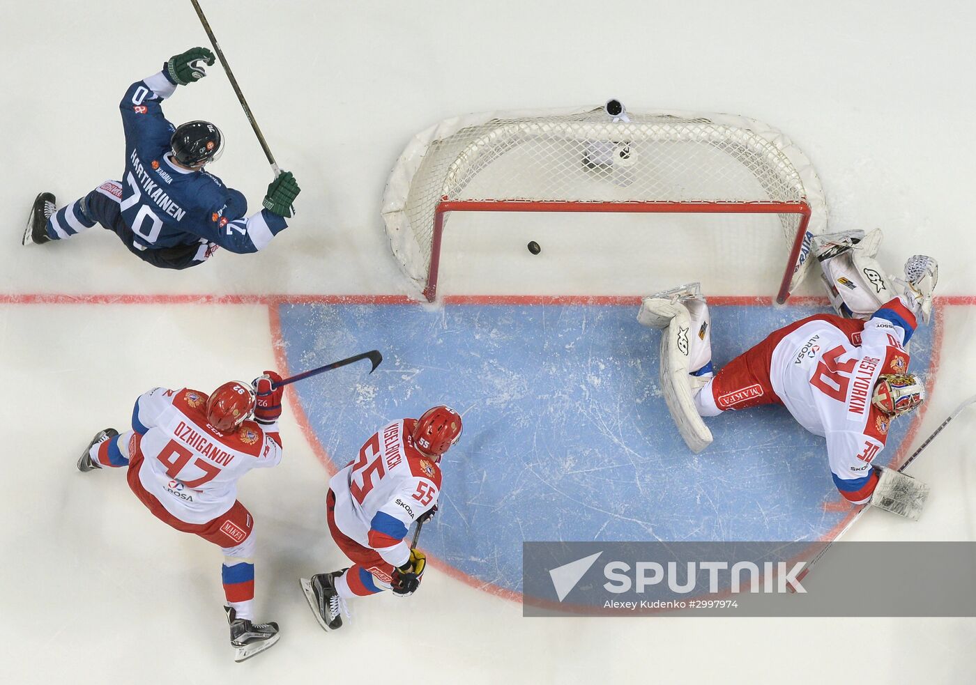 Ice hockey. Channel One Cup. Russia vs. Finland