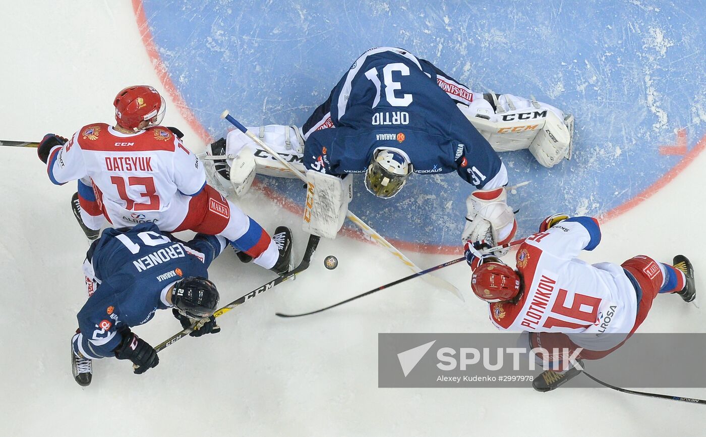Ice hockey. Channel One Cup. Russia vs. Finland