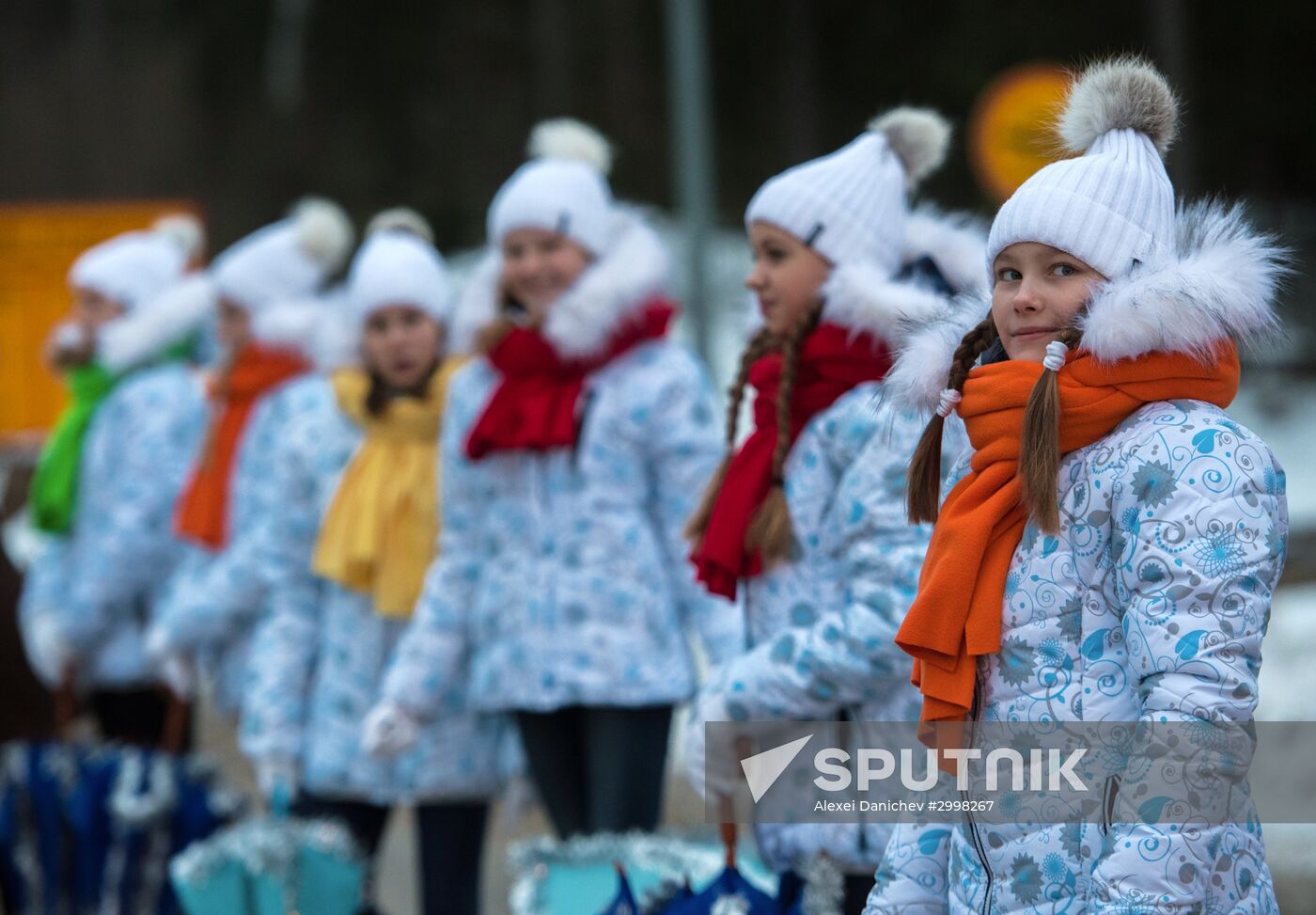Meeting Russian Father Frost and Finnish Joulupukki in Leningrad Region