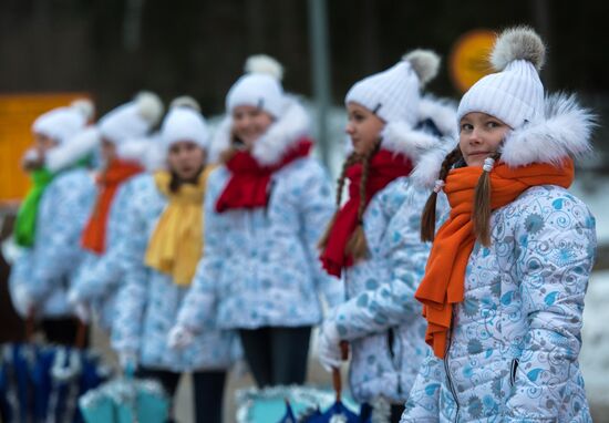 Meeting Russian Father Frost and Finnish Joulupukki in Leningrad Region