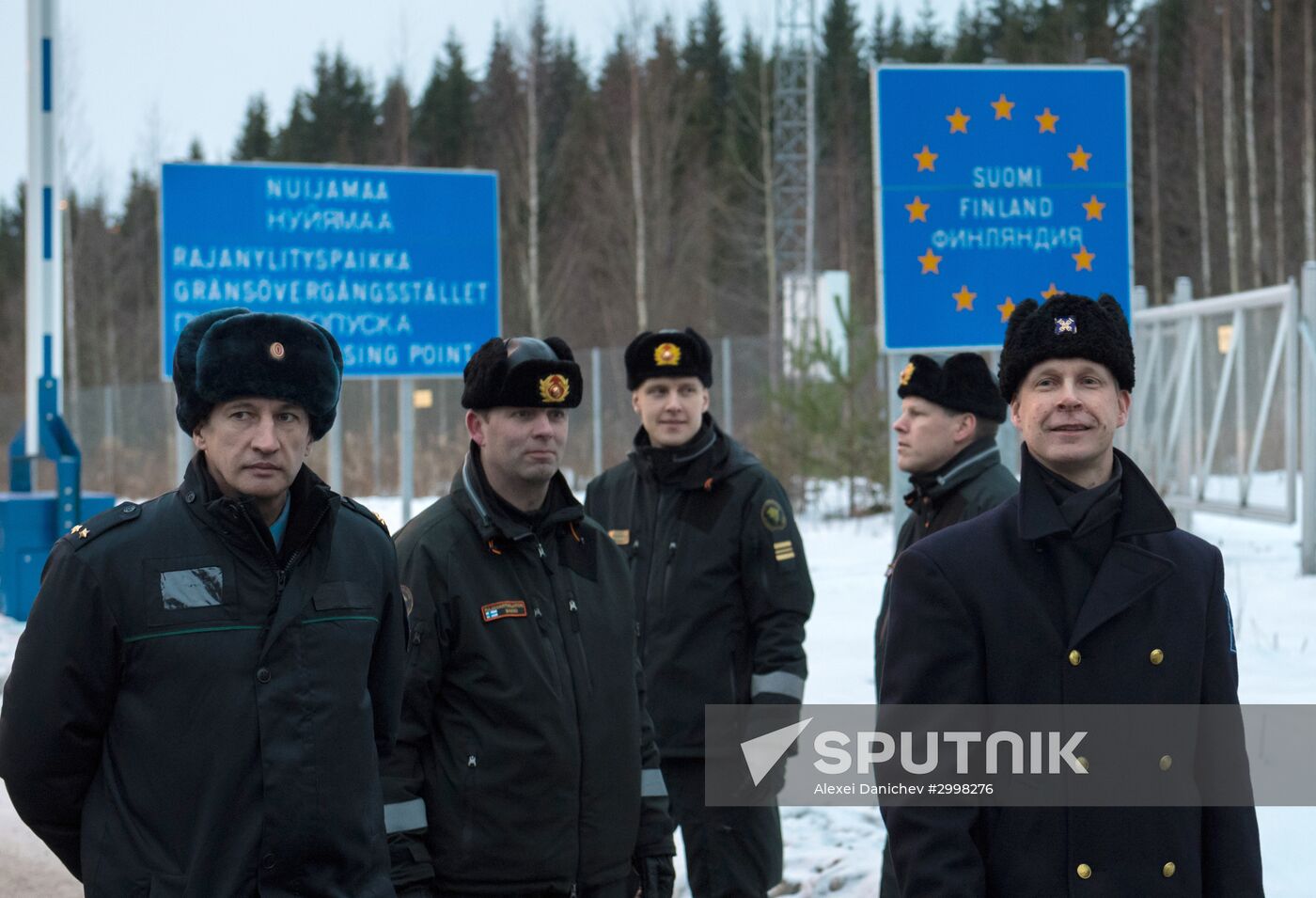 Meeting Russian Father Frost and Finnish Joulupukki in Leningrad Region