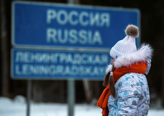 Meeting Russian Father Frost and Finnish Joulupukki in Leningrad Region