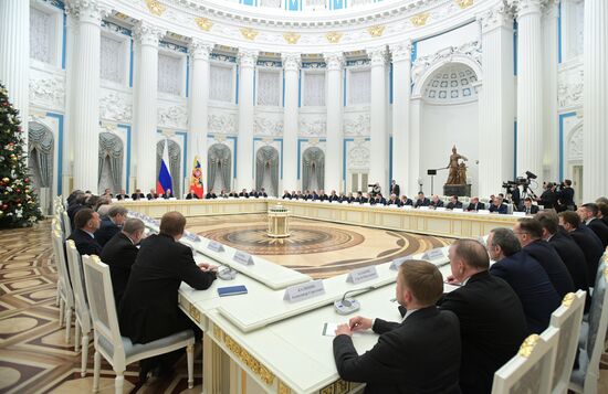 President Vladimir Putin holds meeting with Russian business community leaders
