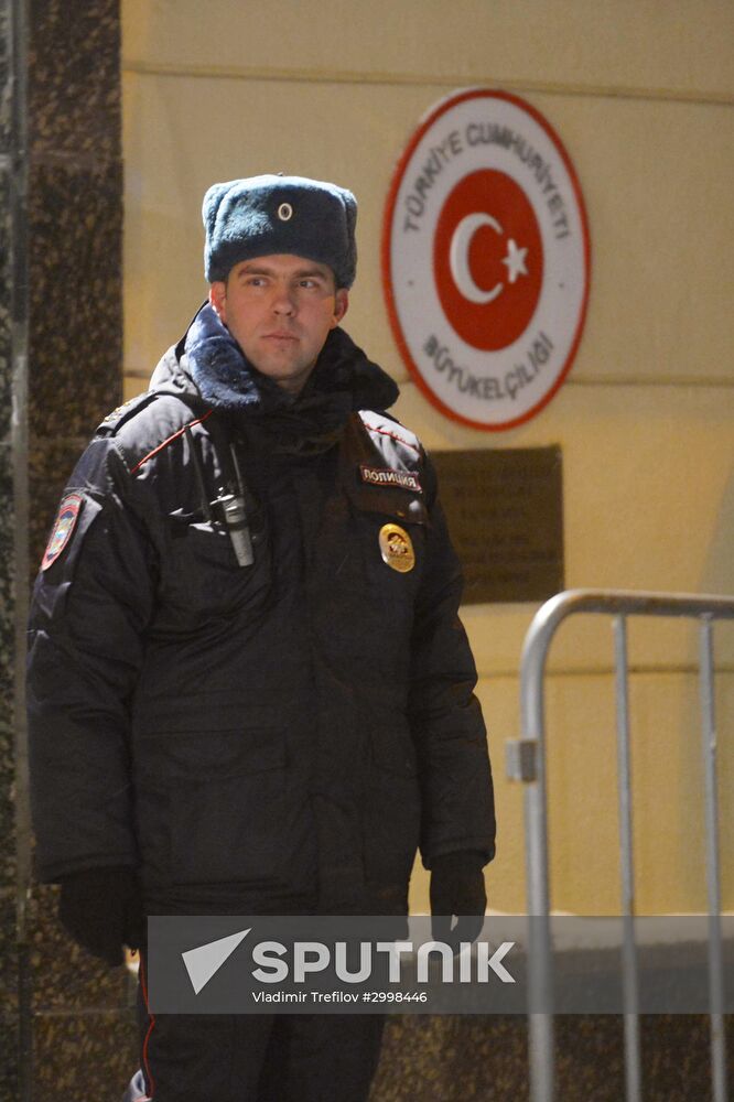 Security toughened at Turkish Embassy in Moscow