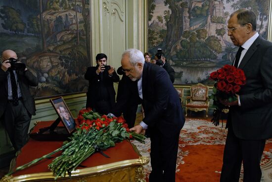 Foreign ministers of Russia, Iran, Turkey lay flowers in memory of Ambassador Andrei Karlov