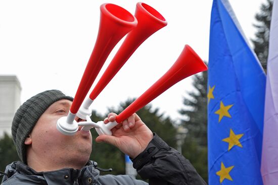 Anti-government rally in Warsaw