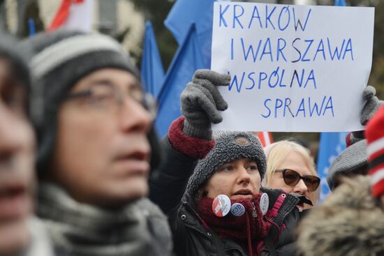 Anti-government rally in Warsaw