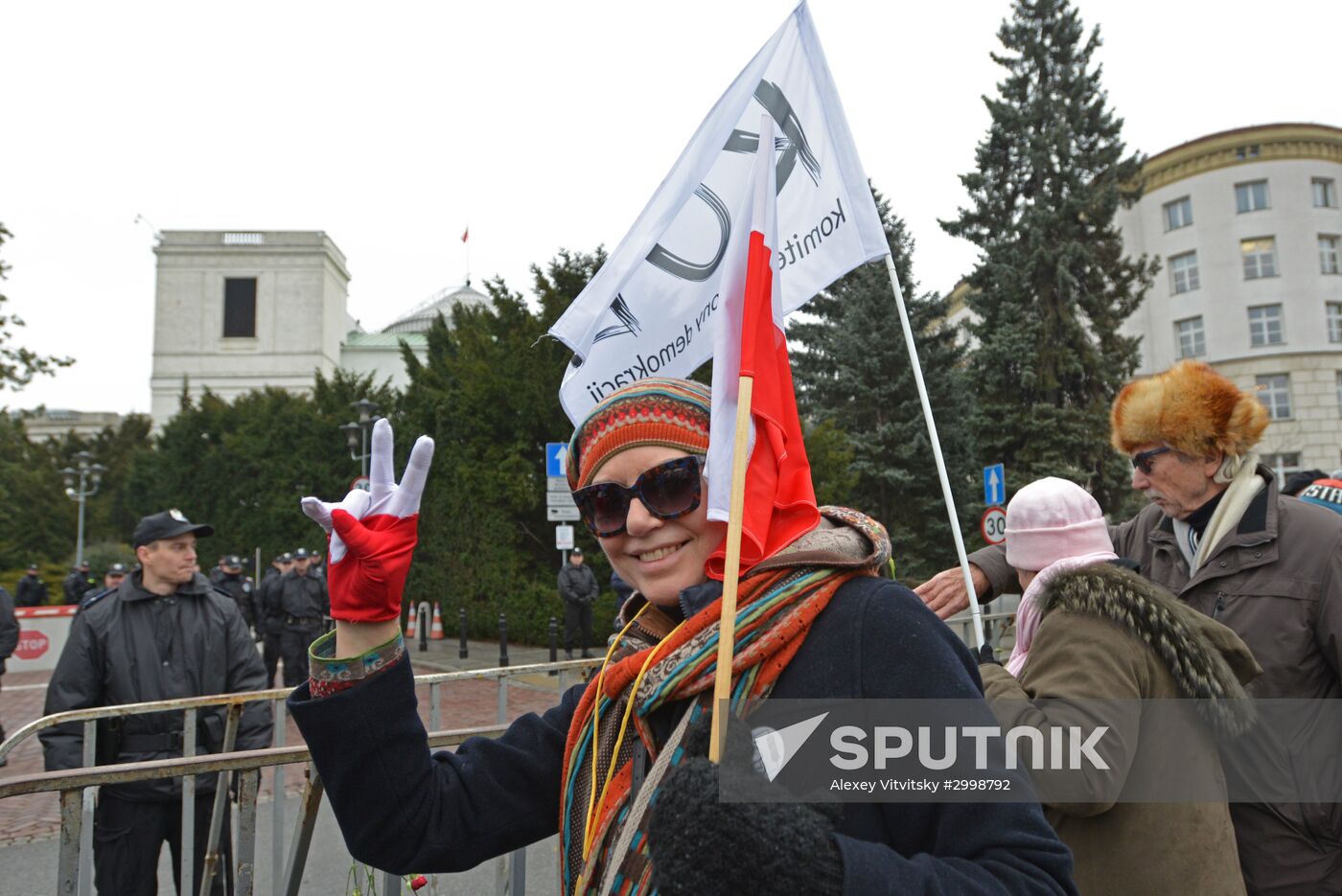 Anti-government rally in Warsaw