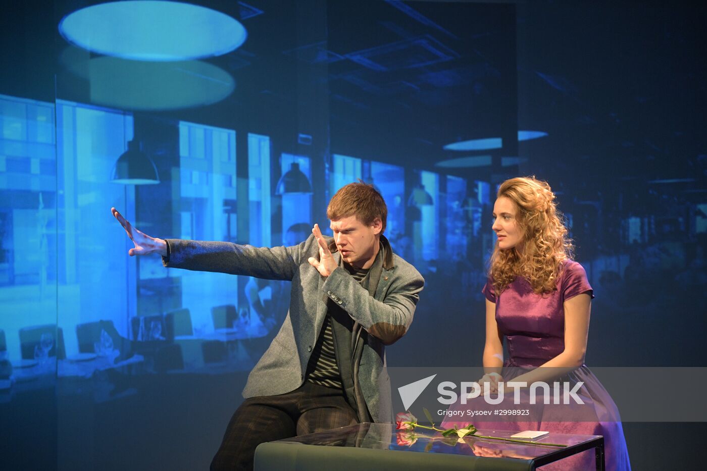 Rehearsal of play "The Mechanics of Love"