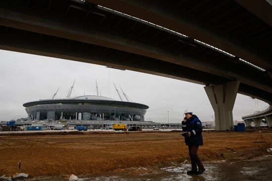 Construction of Zenit-Arena Stadium in St. Petersburg