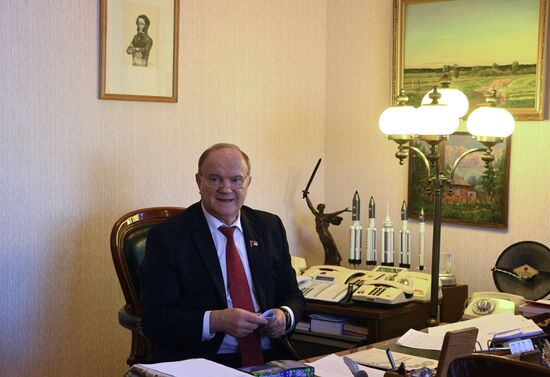 Communist parliamentary party leader Gennady Zyuganov