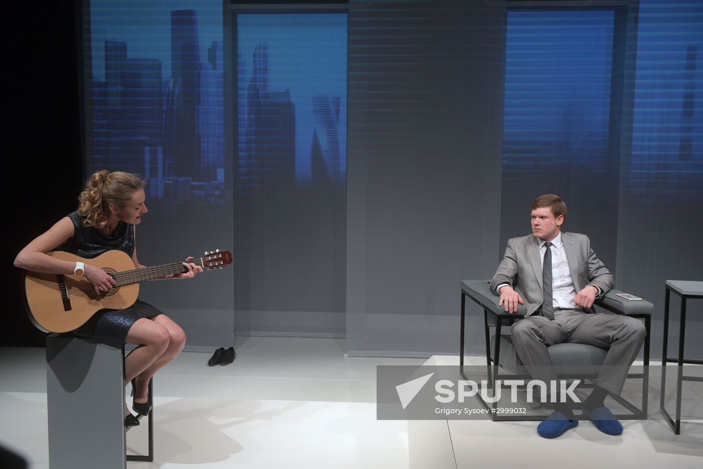 Rehearsal of play "The Mechanics of Love"