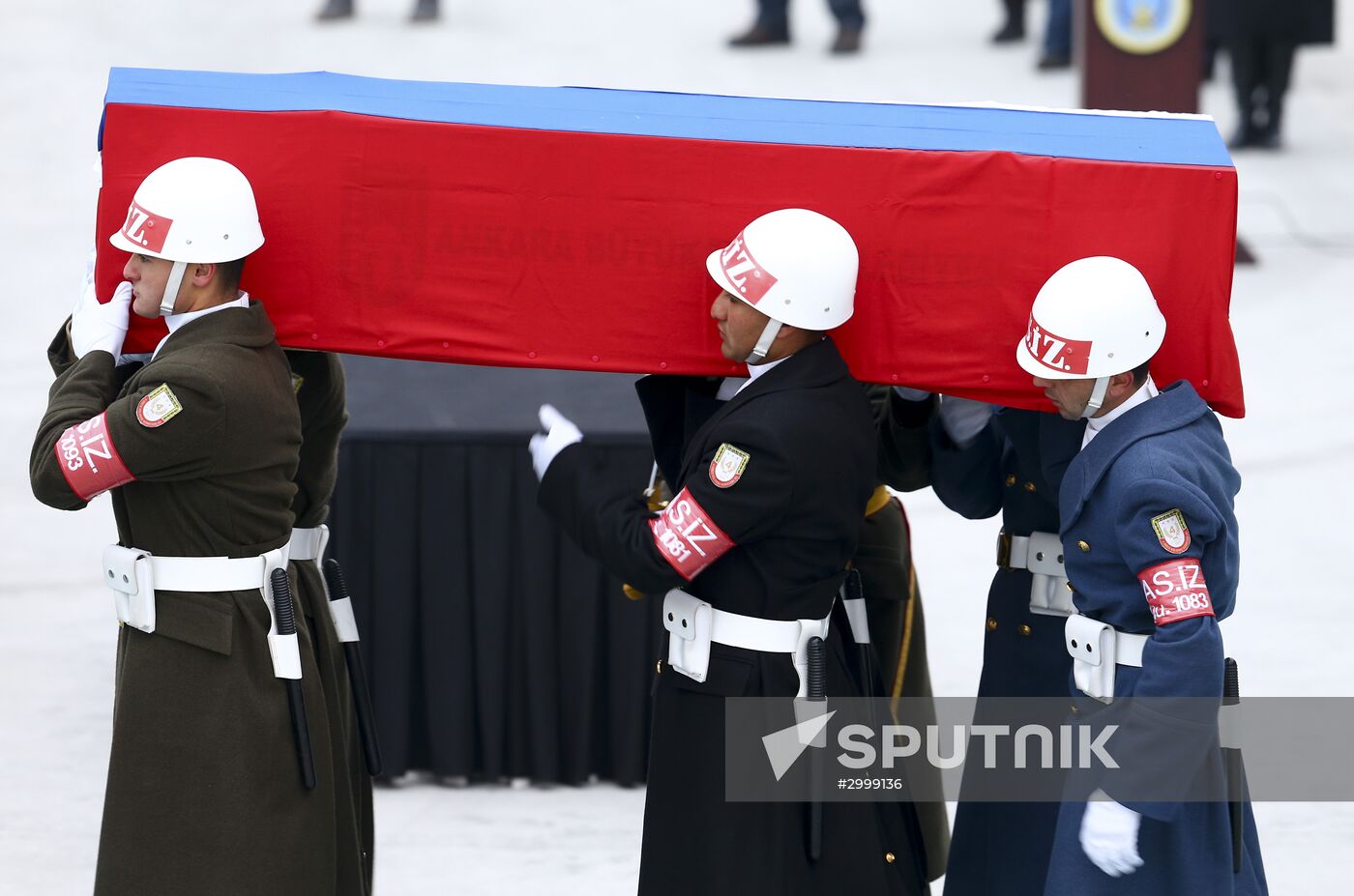 Farewell to Russian Ambassador Andrei Karlov in Ankara Airport