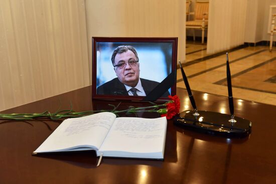 Paying tribute to Russian Ambassador Andrei Karlov abroad