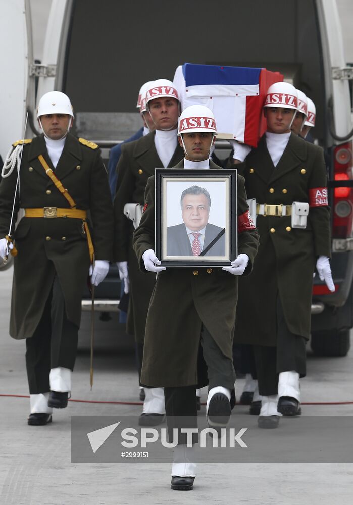 Farewell to Russian Ambassador Andrei Karlov in Ankara Airport