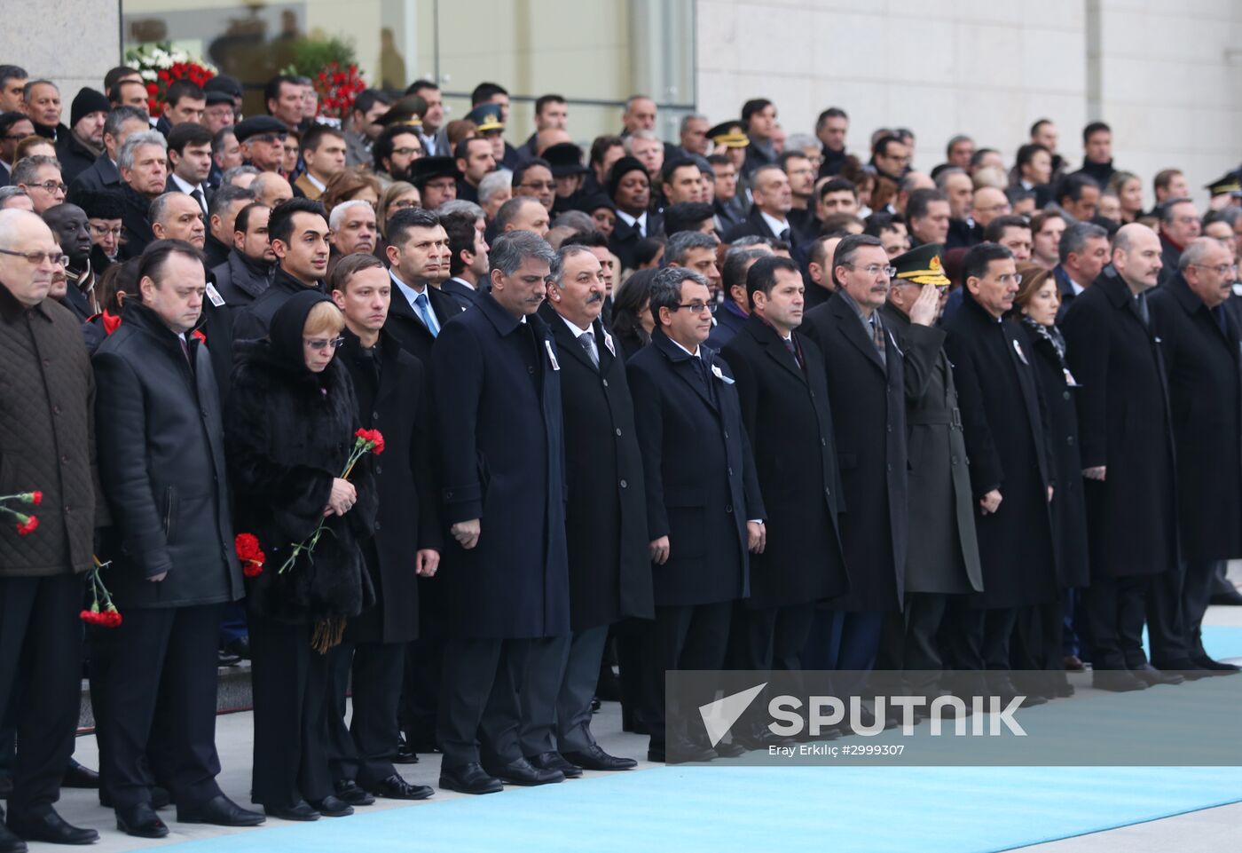 Farewell to Russian Ambassador Andrei Karlov in Ankara Airport