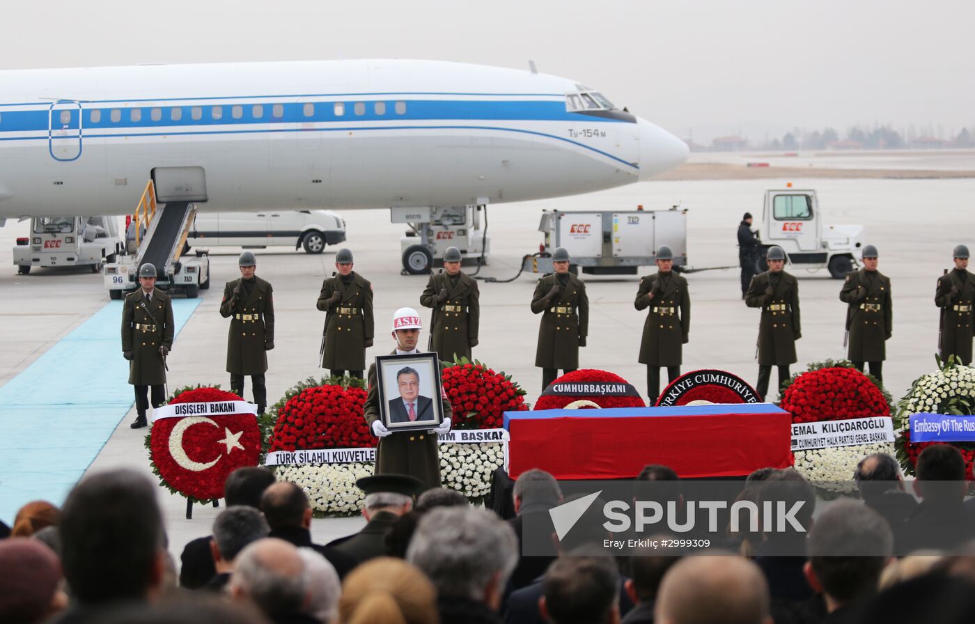 Farewell to Russian Ambassador Andrei Karlov in Ankara Airport