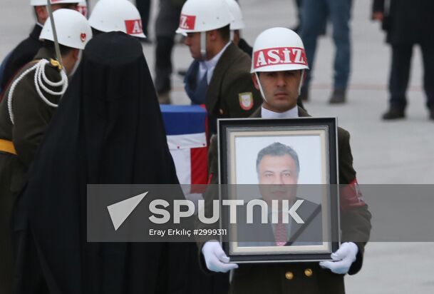 Farewell to Russian Ambassador Andrei Karlov in Ankara Airport