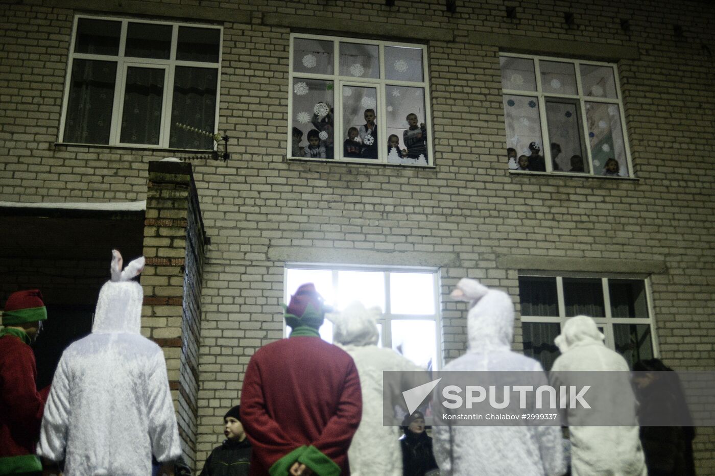 Christmas Coca-Cola caravan in Novgorod Region