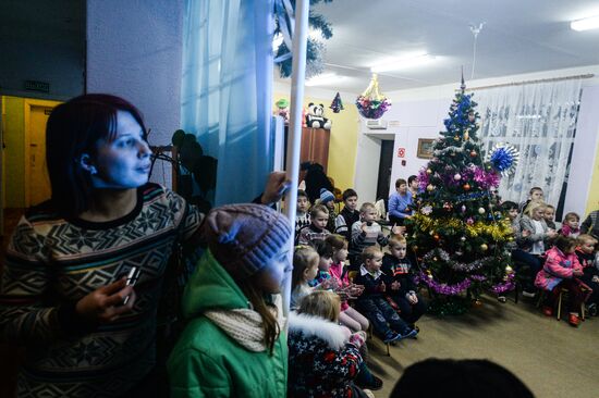 Christmas Coca-Cola caravan in Novgorod Region