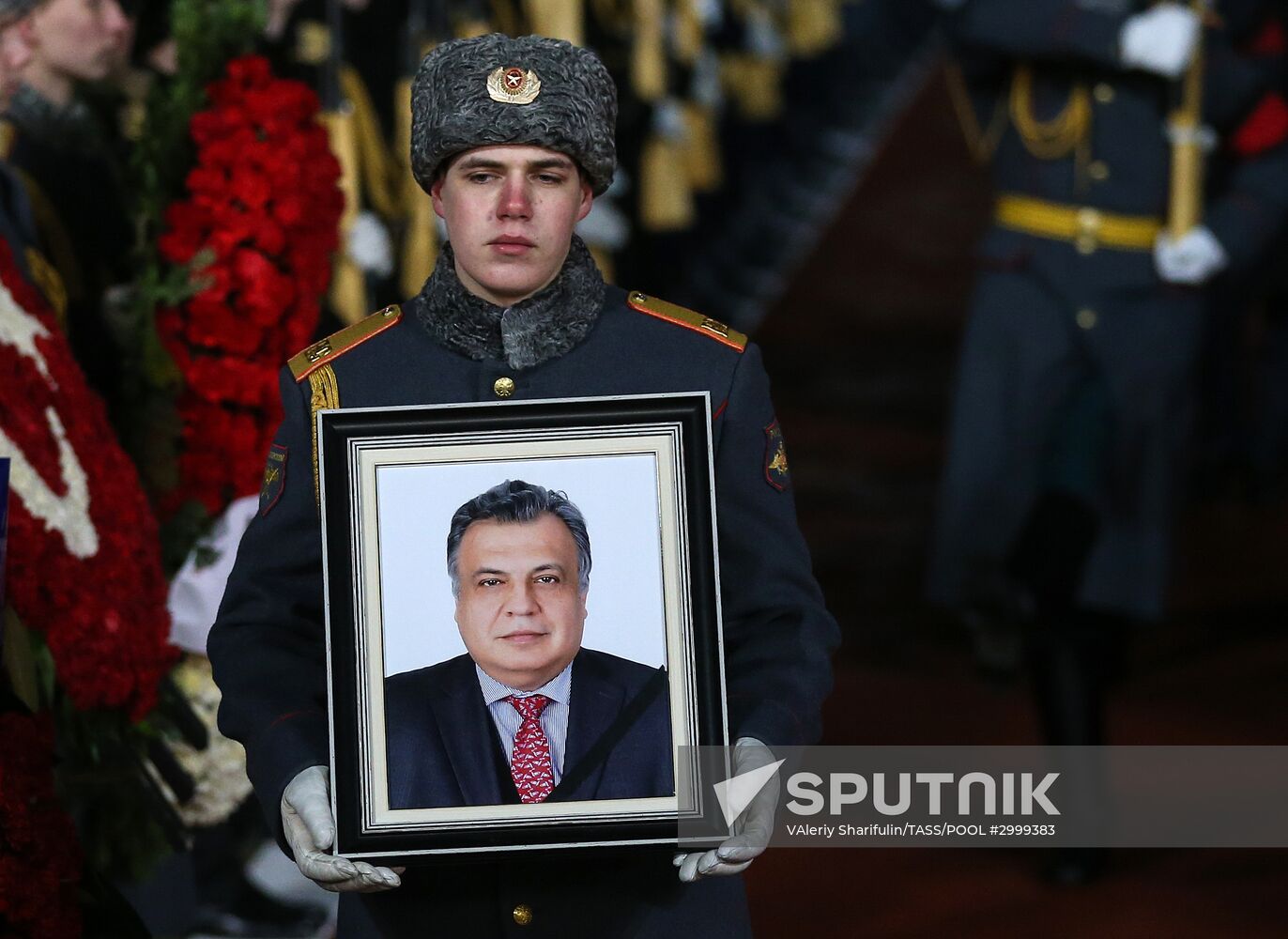 Meeting aircraft with body of Russian Ambassador to Turkey Andrei Karlov