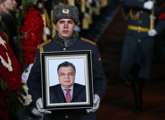 Meeting aircraft with body of Russian Ambassador to Turkey Andrei Karlov