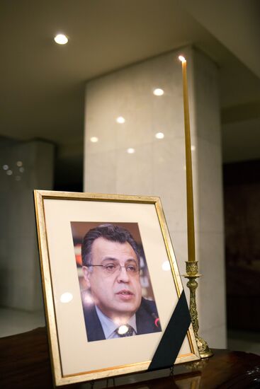 Paying tribute to Russian Ambassador to Turkey Andrei Karlov abroad