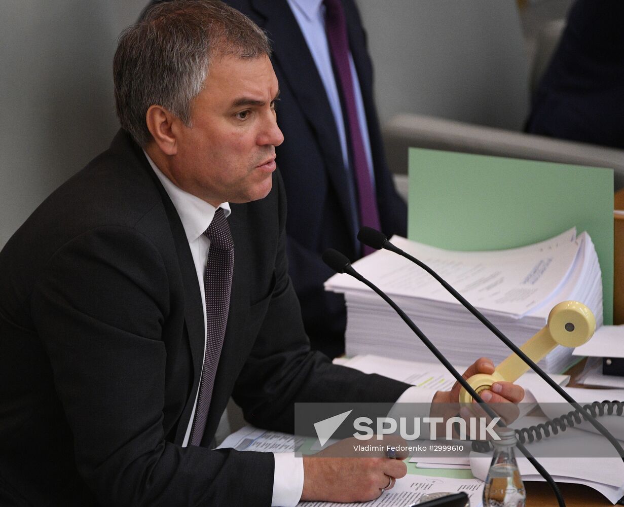 Last plenary meeting of State Duma fall session