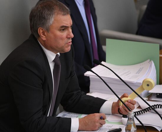 Last plenary meeting of State Duma fall session