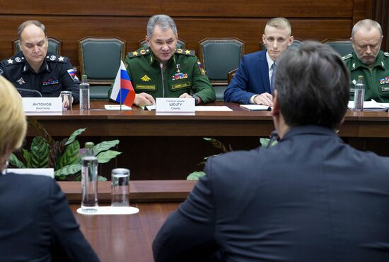 Russian Defence Minister Sergei Shoigu's meeting with Serbian Prime Minister Aleksandar Vučić