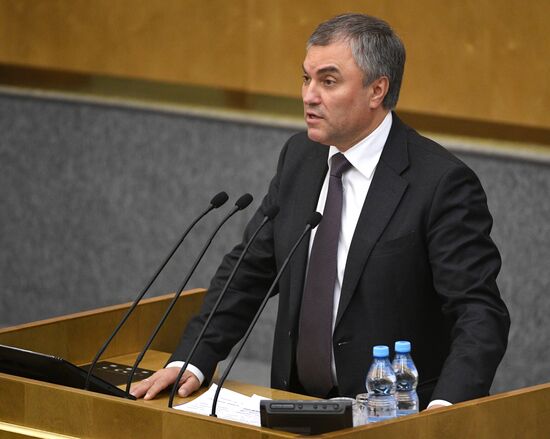 Last plenary meeting of State Duma fall session