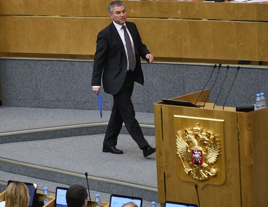 Last plenary meeting of State Duma fall session