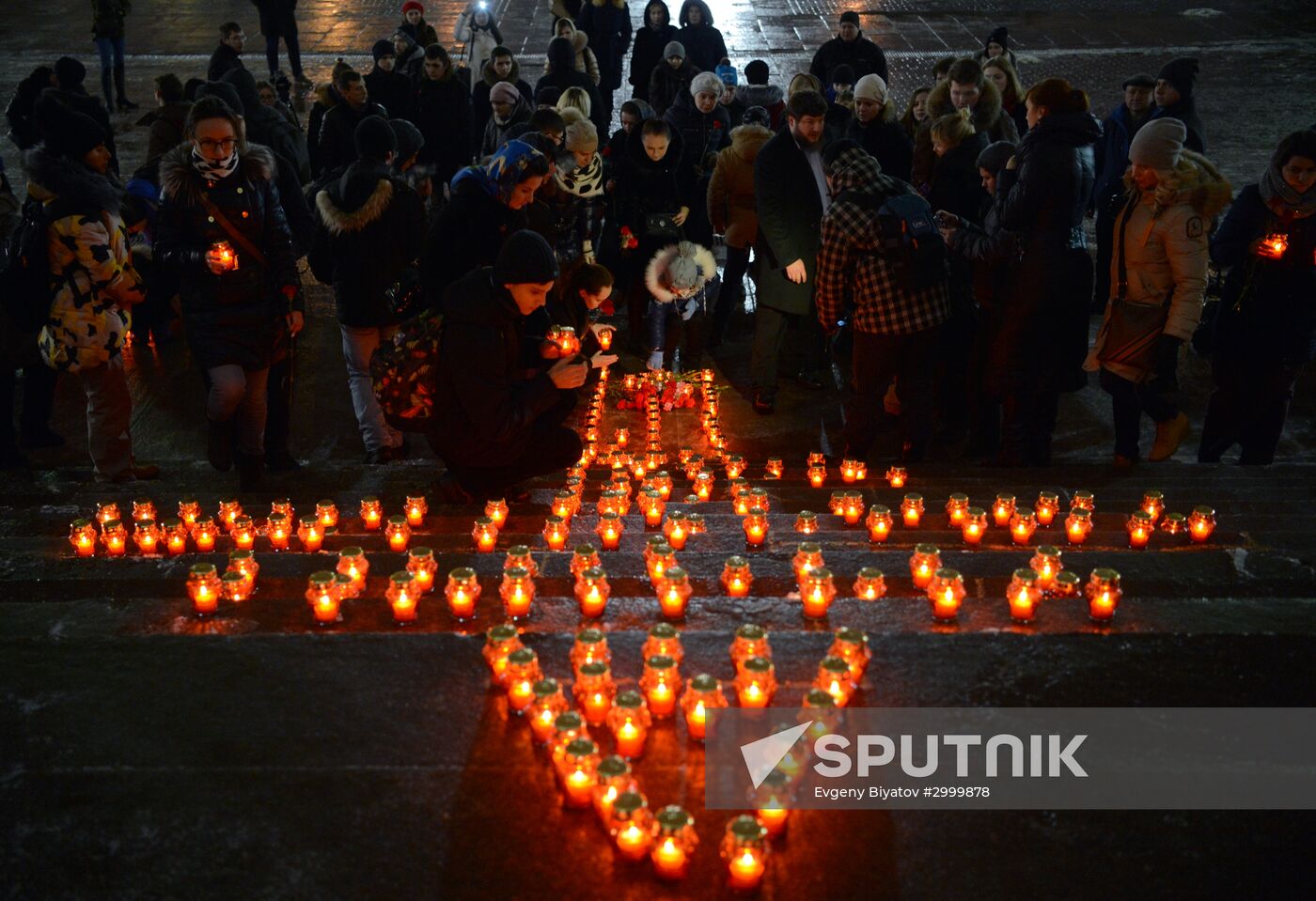 Commemorating Russian Ambassador Andrei Karlov murdered in Turkey near Christ the Savior Cathedral