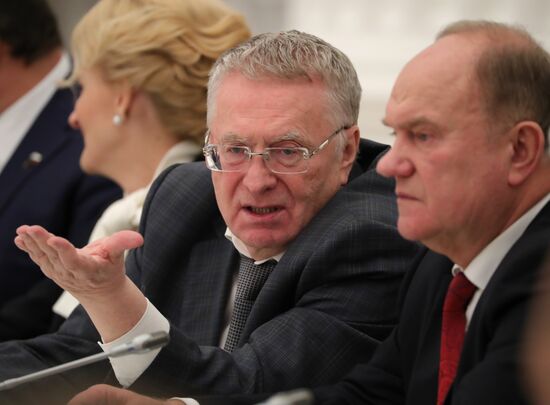 Vladimir Putin meets with Russian Federation Council and State Duma top officials