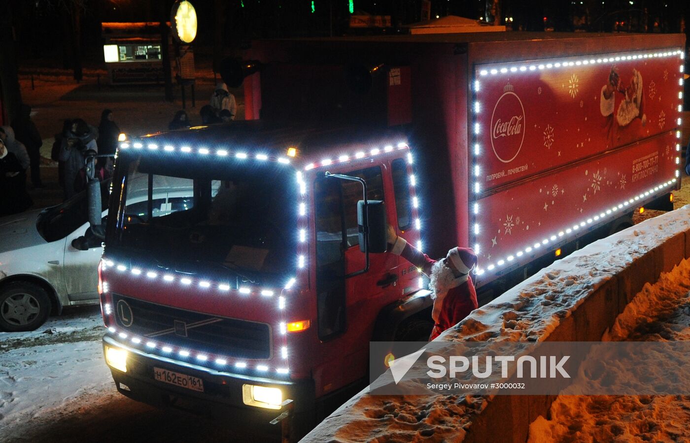 Coca-Cola Christmas trucks in Rostov-on-Don