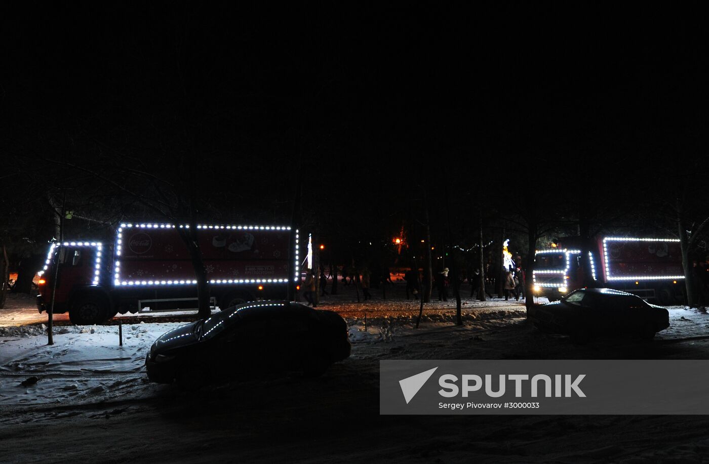 Coca-Cola Christmas truck in Rostov-on-Don