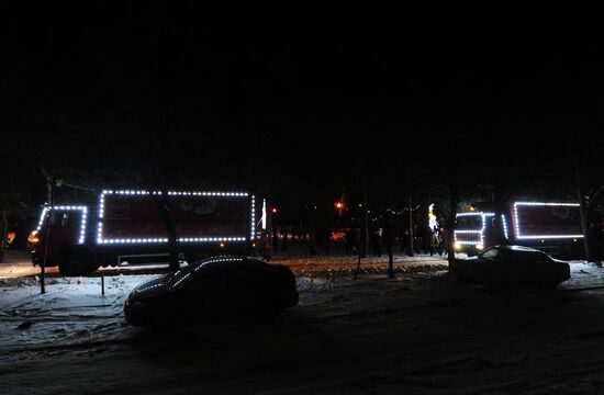 Coca-Cola Christmas truck in Rostov-on-Don
