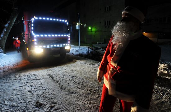 Coca-Cola Christmas truck in Rostov-on-Don