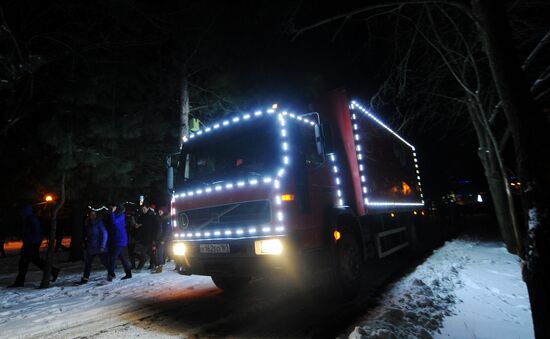 Coca-Cola Christmas truck in Rostov-on-Don