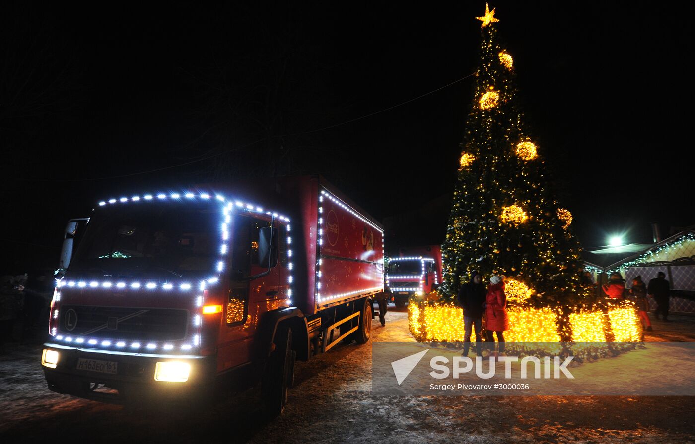 Coca-Cola Christmas truck in Rostov-on-Don